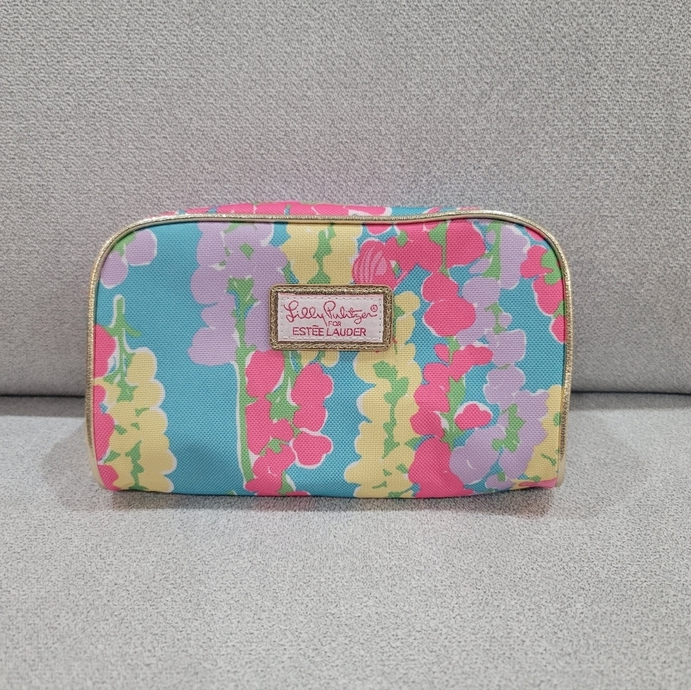 Lily Pulitzer For Estee Lauder Vibrant Floral Pouch